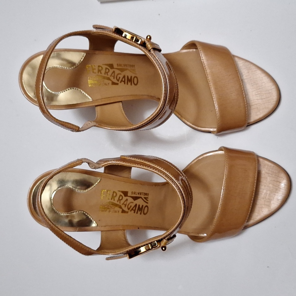 Salvatore Ferragamo ankle strap heel sandals